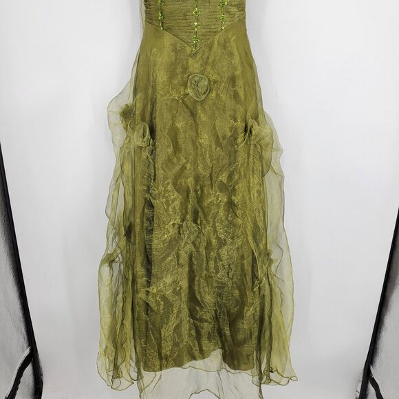 NWT Cherlone Forest Fairycore Ethereal Renaissance Nature Fantasy Prom Dress 8 1 - Picture 8 of 16